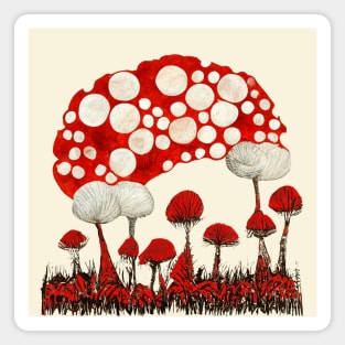 Mushroom Family Magnet